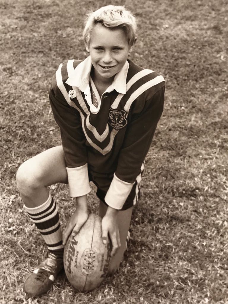 Coach Rodney in his rugby league days (approximately 12 years old) Coach Rodney in his rugby league days (approximately 12 years old)