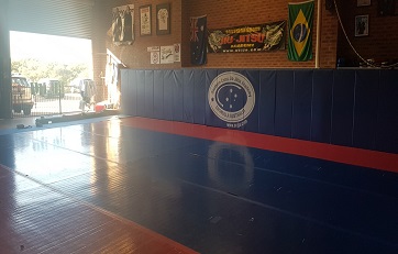 View of our mat with the morning sun